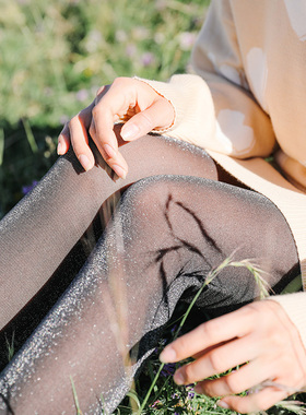 bis银葱亮丝60D水晶连裤袜BlingBling性感时尚微透女士打底丝袜