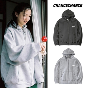 转型清仓 外套卫衣 韩国设计师拉链连帽CEC开衫