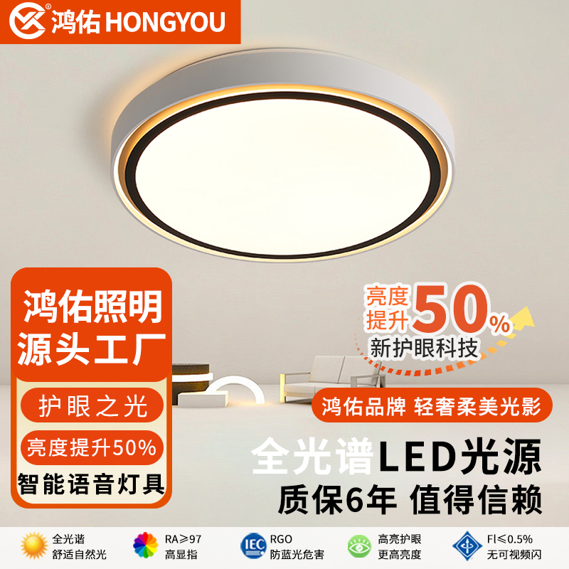 鸿佑LED简约现代卧室灯吸顶灯