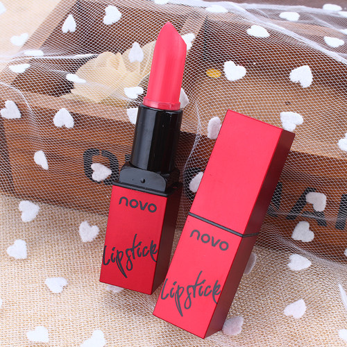 韩国热卖口红NOVO哑光口红雾面丝绒持久保湿咬唇妆不脱色豆沙色