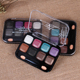 包邮 裸妆大地色眼影带镜子 骨干眼影鼻影盒 韩艳8色眼影盘彩妆盘