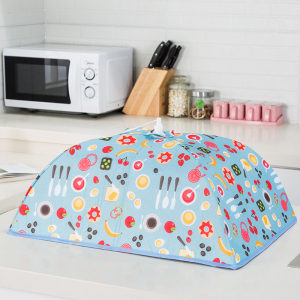 可折叠保温菜罩子盖菜罩餐桌罩食物罩圆形大号饭碗遮菜盖伞家用