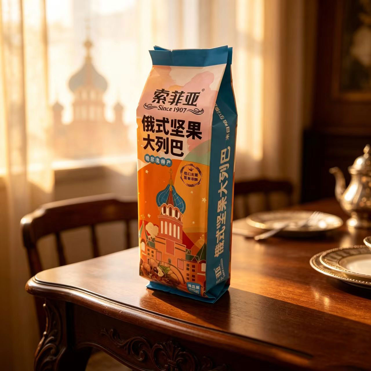 俄式大列巴营养早餐面包果仁丰富