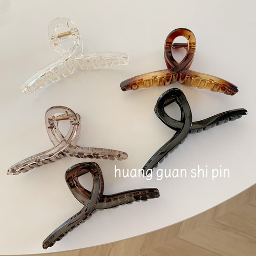 凰冠13厘米复古高级感大号抓夹女盘发夹后脑勺发卡简约气质鲨鱼夹