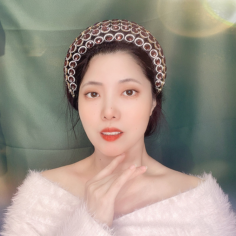 新款时尚欧美巴洛克镶钻发箍