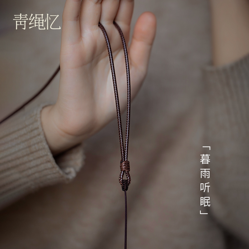 和田玉吊坠翡翠黄金可调节挂脖绳