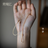 极细蜡皮绳男女戒指吊坠挂绳黄金翡翠平安扣项链蜡绳黑绳玉坠挂绳