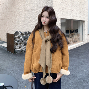 P205 2362 皮毛一体配针织围巾帽2C115 K308 首发新款