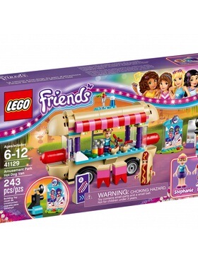 乐高LEGO积木女孩系列41129游乐场热狗餐车好朋友玩具积木
