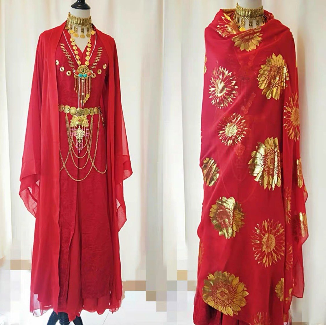 东宫小枫同款沙漠影视演出服出租 大全套头饰耳环项链腰链