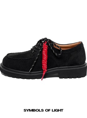 SYMBOLS OF LIGHT RIGGER德比工装靴黑灰帆船德比鞋牛皮休闲皮鞋