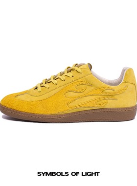 SYMBOLS OF LIGHT 火焰回溯 黄色马毛火焰休闲美式复古男女德训鞋