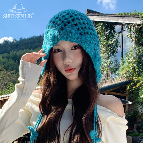 2025新款针织包头帽显脸小甜美