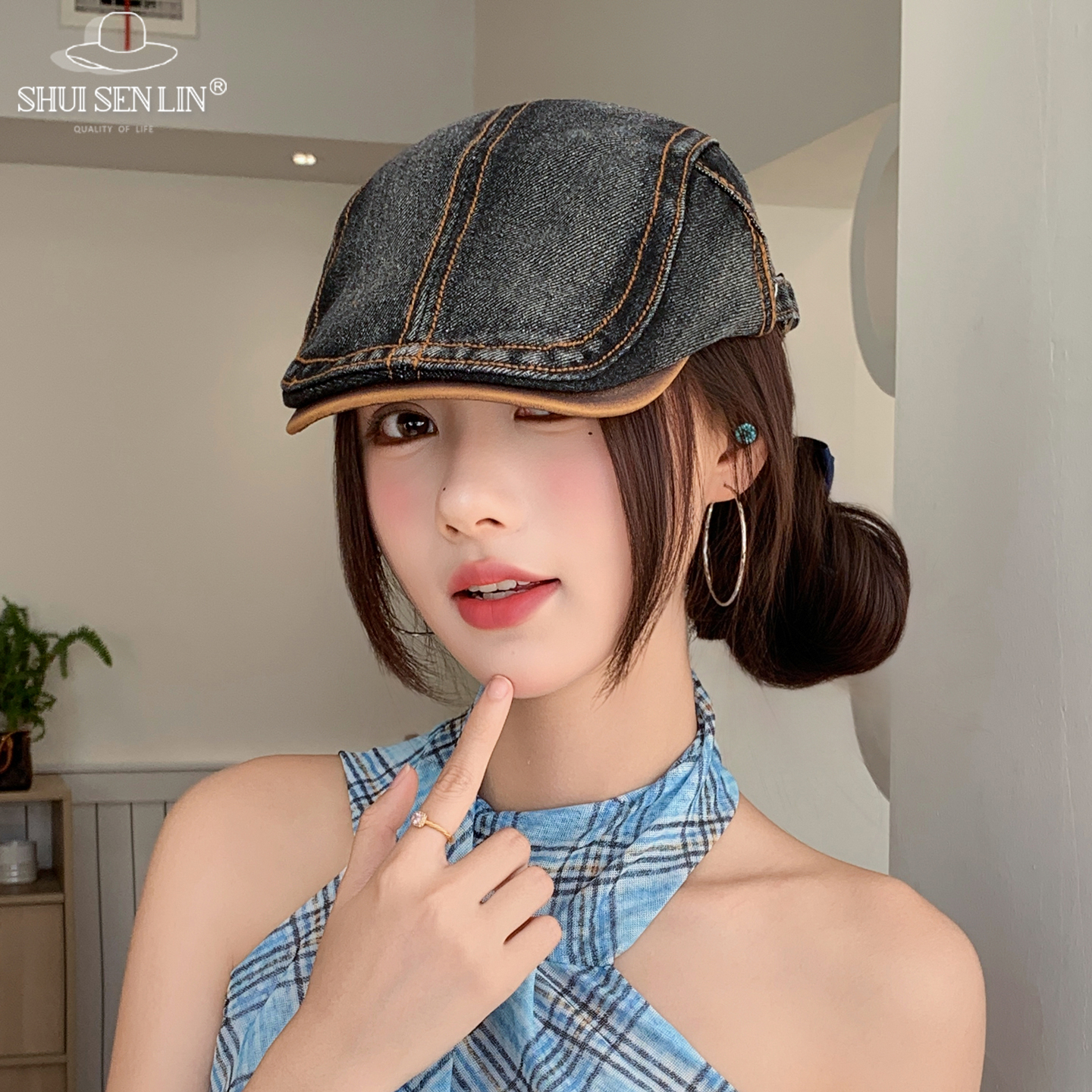 穿搭牛仔前进帽女百搭鸭舌遮阳