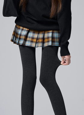 黑色打底裤女春秋款加绒加厚保暖冬黑丝微压连裤黑色丝袜jk外穿女