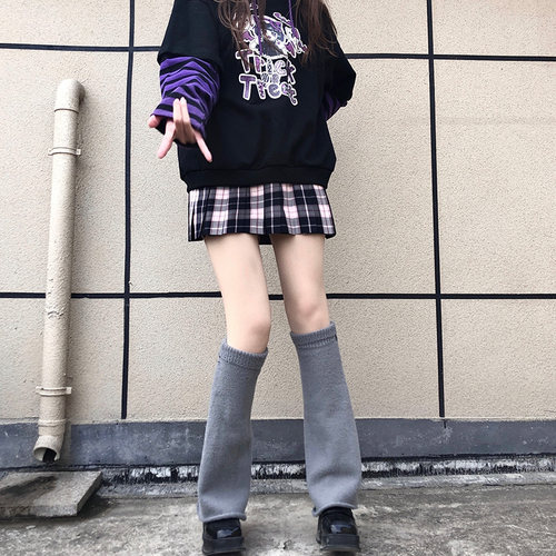 日系学生亚文化保暖长筒袜套jk