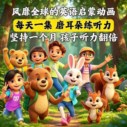 儿童英文早教动画高清磨耳朵练听力助力小学生零基础学英语口语