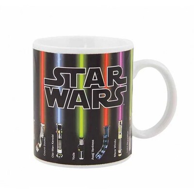 Star Wars Mug创意星球大战光剑热反应陶瓷变色马克杯感温咖啡杯