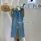 拖地阔腿裤 女2026春季 新款 HX2G四面弹窄版 高腰弹力宽松直筒牛仔裤