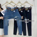 高腰显瘦弹力紧身牛仔裤 新款 子 女2025冬季 HX2G加绒加厚小脚铅笔裤