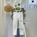 显瘦高腰弹力直筒烟管裤 修身 女2025冬新款 HX2G加绒加厚白色牛仔裤