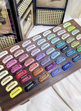 颜色多多韩国进口亮丝带手工宠物发夹约克夏bb夹不锈钢狗狗碎发夹