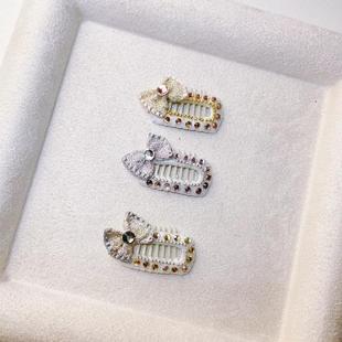 迷你碎发宠物bb夹蝴蝶结发夹饰品猫咪头饰约克夏马尔济斯比熊