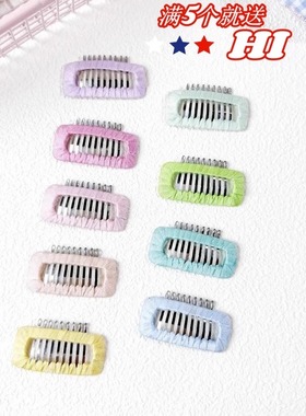 进口真丝加进口不锈钢宠物BB夹碎发夹约克夏马尔济斯可爱纯色