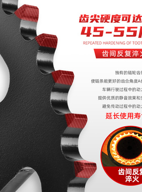 摩托车链轮适用胡萨博格FE450 FC450 550大小飞牙盘油封链条套链