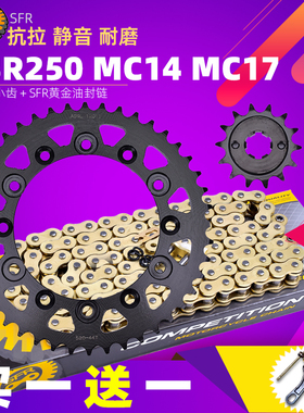 适用本田VTR VTZ VT250F CBR250 14 17大小齿轮链条链盘三件套链