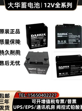 DAHUA大华蓄电池12V5A7A12A17A26A33A38A40A65A100A120A150A200AH