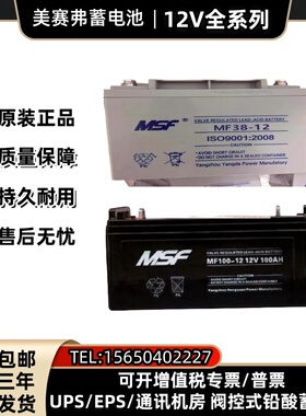 MSF美赛弗蓄电池 MF12V24AH38AH40AH65AH100AH UPS/EPS消防应急用