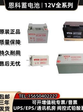 NTCCA恩科蓄电池NP12V7A17A20A24A38A40A65A100A120A150A200AHUPS