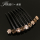 韩版 发梳插梳简约气质水钻发插发簪花朵发饰头饰盘发饰碎发插发梳