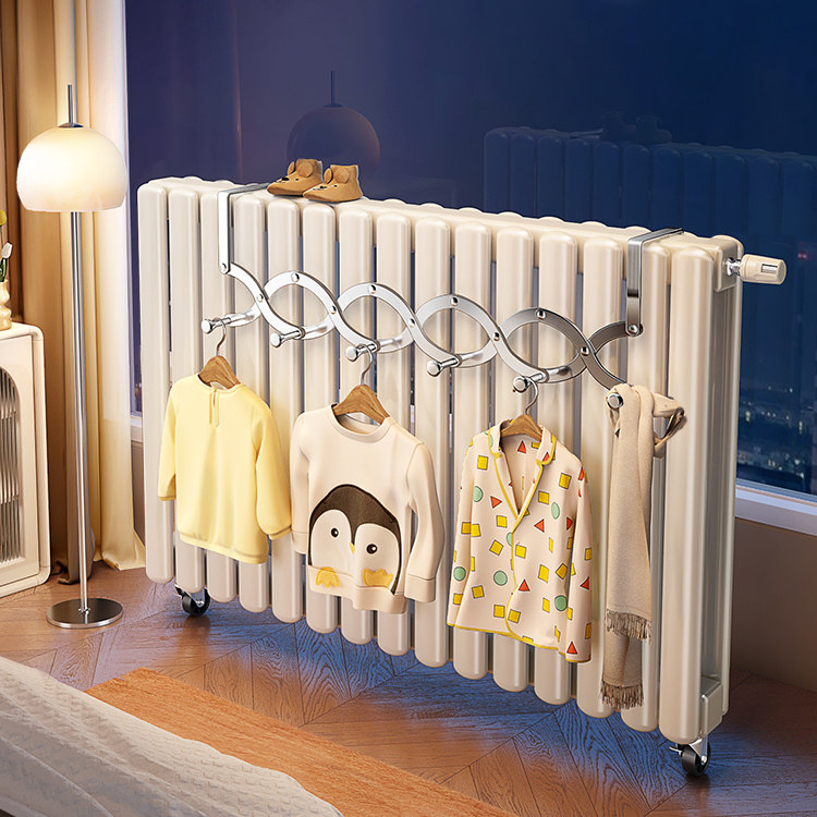 暖气片晾衣架挂钩不锈钢家用伸缩暖气管专用上方置物架晒挂衣神器,收纳整理,暖气片置物架,淘宝优惠券,粉丝福利购,淘宝优惠卷