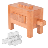 超高难度木制九连环鲁班锁美国品牌全英文包装 高端大气送礼玩具