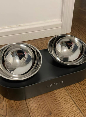 PETKIT小佩猫碗15°可调式不锈钢双碗扁脸加菲猫倾斜式猫食盆饭盆
