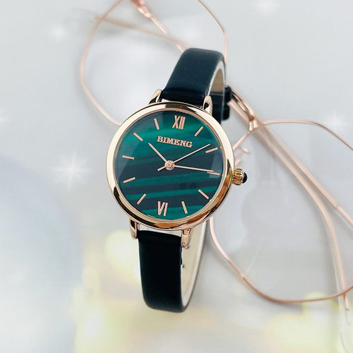 手表女韩版气质星空腕表时尚小表盘细表带石英表小绿表清新防水表