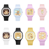 新款 黄油小熊手表butterbear腕表硅胶表带可爱女孩卡通石英表女表