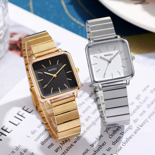 方形时尚女士手表女款简约个性电子表生活防水石英表高级感小方表