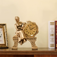 Европейская стиль часы гостиная домашняя стола стола часы часы орнамент орнамент будильник с часами девочка спальня девочка спальня маленькое творчество