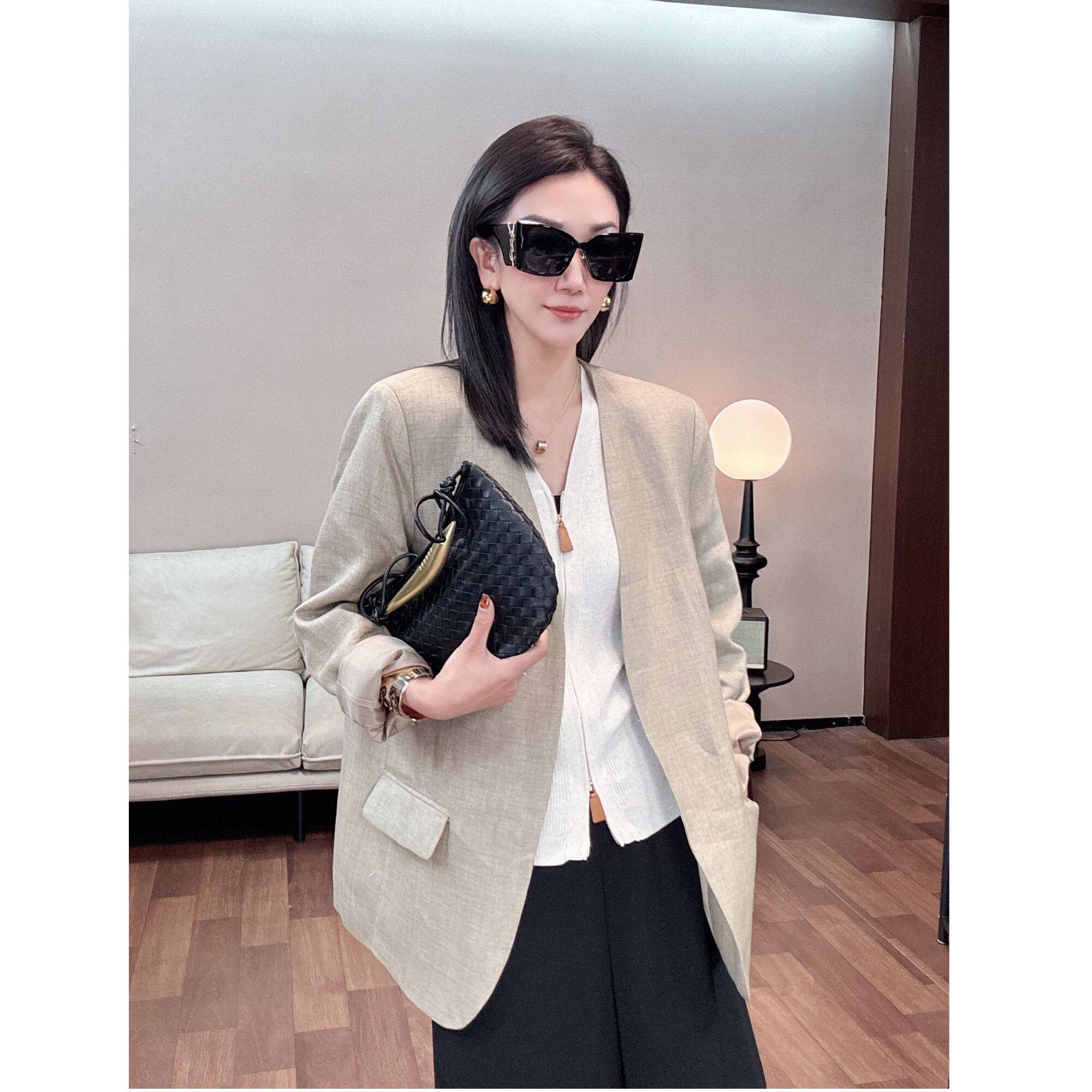 Wang.小宁 | 韩系亚麻廓形西装外套H26081WT261