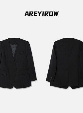 AR专属 | 轻奢纯色简约无领西装外套A01728WT243