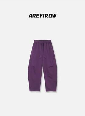 【AR专属】松紧腰头抽绳弯刀裤  A8L151CK252