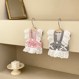 26新款 宠物狗猫小型犬通用胸背比熊博美马尔济斯黑格公主裙可牵引