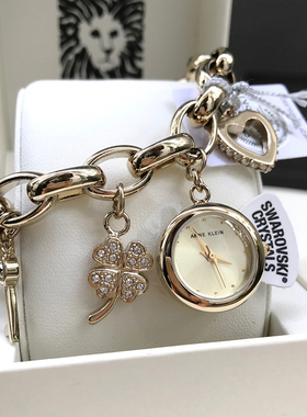 代购anne klein安妮克莱因手镯手链式创意手表石英女表7604CHRM