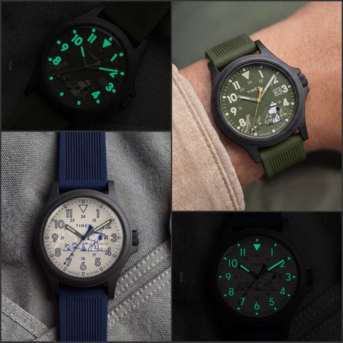 天美时 Timex×Peanuts 史努比 Expedition Acadia 限定户外手表