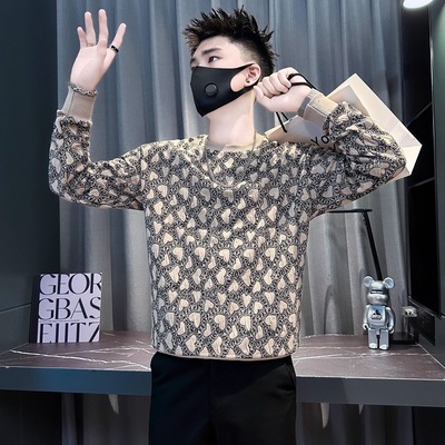 高级感卫衣男款正流行长袖花衣服2025新款爆款秋季超火痞帅打底衫