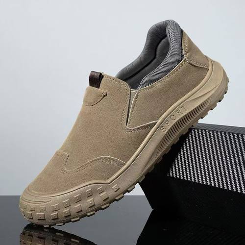 春秋季男鞋2025新款透气防滑防臭耐磨透气休闲百搭男士工作鞋布鞋