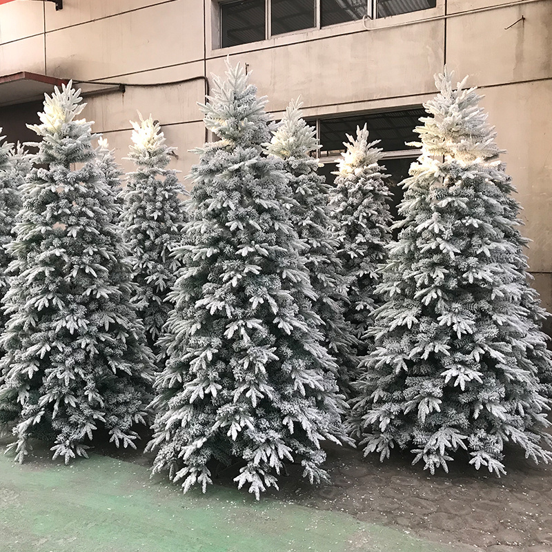 圣诞雪景树雪场景拍摄装饰树圣诞树冰雕馆装饰雪树植绒雪景圣诞树 节庆用品/礼品 圣诞树 原图主图